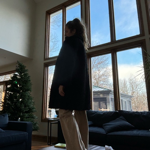 Vintage Persian Black Curly Lambs Wool Jacket Size L - Picture 3 of 4